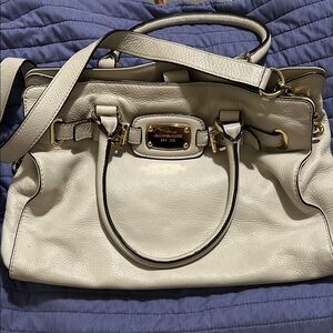 Michael Kors Large Cream Leather Satchel